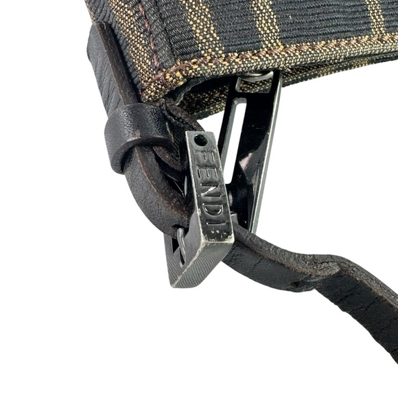 FENDI Vintage Zucca FF Pochette Baguette Shoulder Bag Made in Italy - Picture 10 of 16